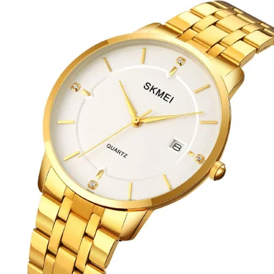 Мужские часы Skmei 1801SGD Gold Stainless Steel