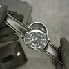 Чоловічий годинник Skmei 9232LSIBK Silver-Black Leather фото 4