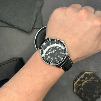 Чоловічий годинник Skmei 9232LSIBK Silver-Black Leather