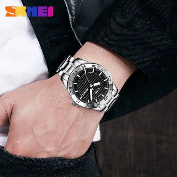 Чоловічий годинник Skmei 9293SIBK Silver-Black фото 4
