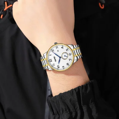 Чоловічий годинник Skmei 9297GDSI-AC Gold-Silver Numbers