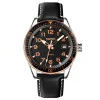 Чоловічий годинник Skmei 9232LRGBK Rose-Gold Black Leather фото 2