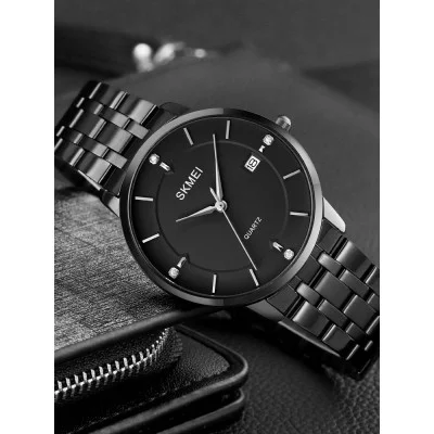 Чоловічий годинник Skmei 1801SBK Black Mesh Band Lady Big Size