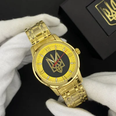 Годинник механічний Patriot Classic Glory to Ukraine Gold-Gold