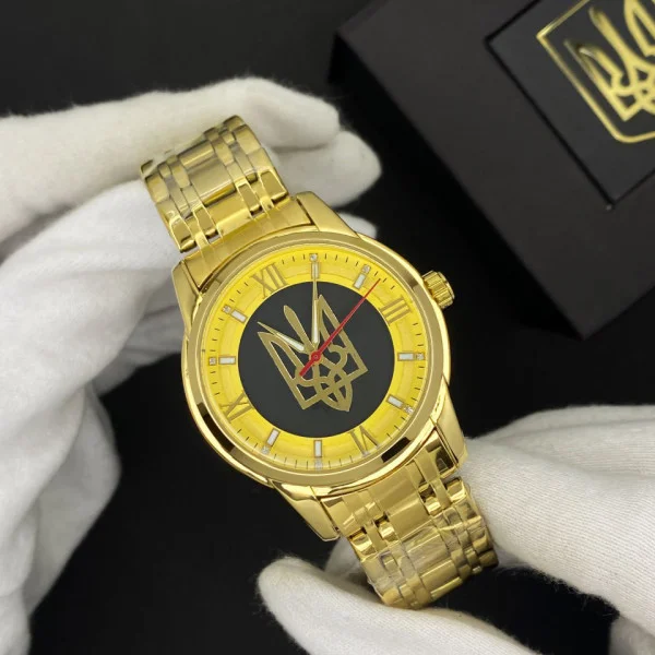 Годинник механічний Patriot Classic Glory to Ukraine Gold-Gold фото 4