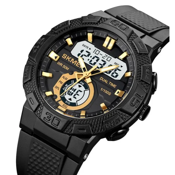 Чоловічий годинник Skmei 1881GDWT Gold-White. фото 3