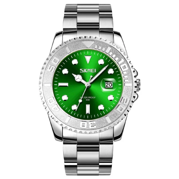 Чоловічий годинник Skmei 9295SIGN Silver-Green фото 1