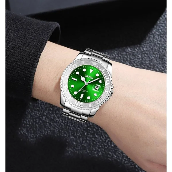 Чоловічий годинник Skmei 9295SIGN Silver-Green фото 5