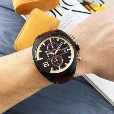 Мужские часы Curren 8324 Brown-Black-Gold