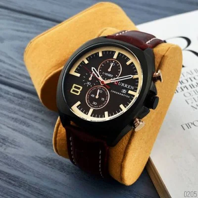 Мужские часы Curren 8324 Brown-Black-Gold