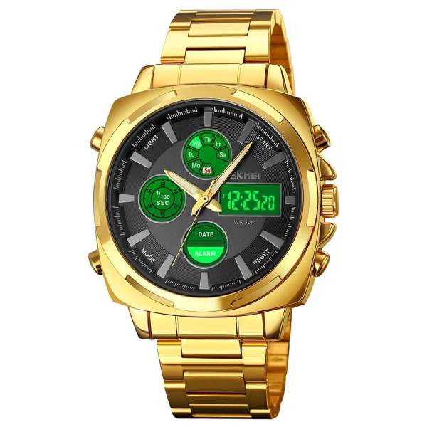 Чоловічий годинник Skmei 1673GDBK Gold-Black фото 6