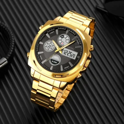 Чоловічий годинник Skmei 1673GDBK Gold-Black