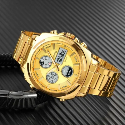 Чоловічий годинник Skmei 1673GDGD Gold-Gold