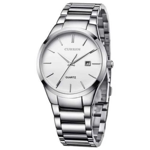 Чоловічий годинник Curren 8106 Silver-White фото 1