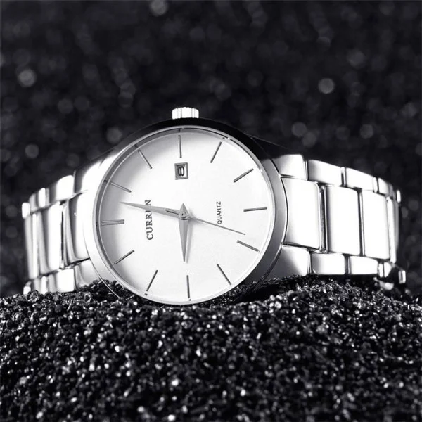 Чоловічий годинник Curren 8106 Silver-White фото 3