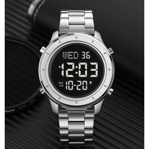 Чоловічий годинник Skmei 1864SSIBK Silver-Black-Steel фото 4