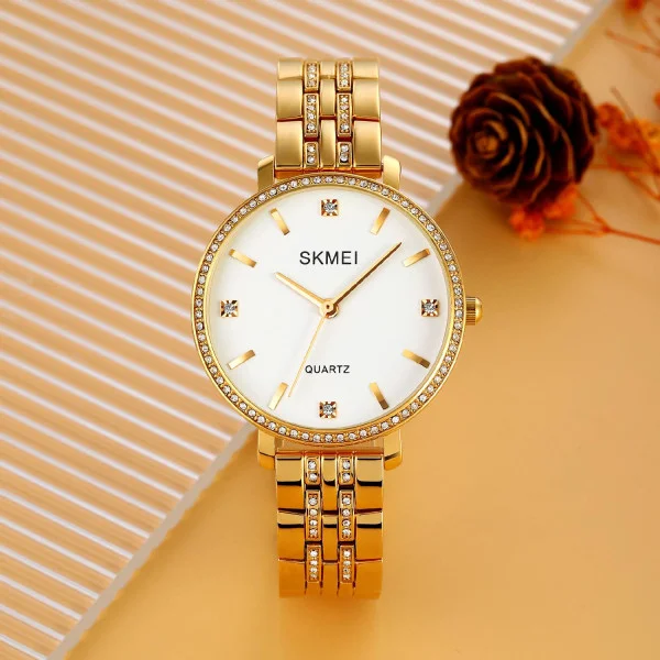 Женские часы Skmei 2006GDWT Gold-White фото 5