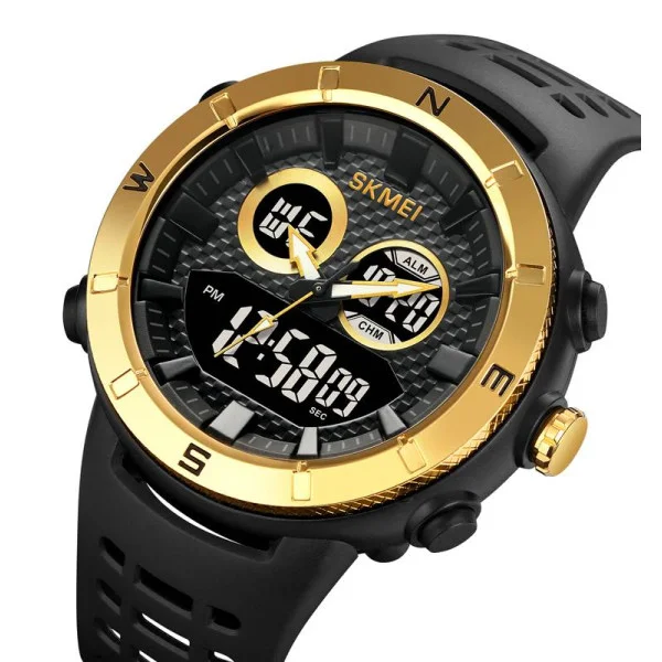 Чоловічий годинник Skmei 2014GDBK Gold-Black фото 3