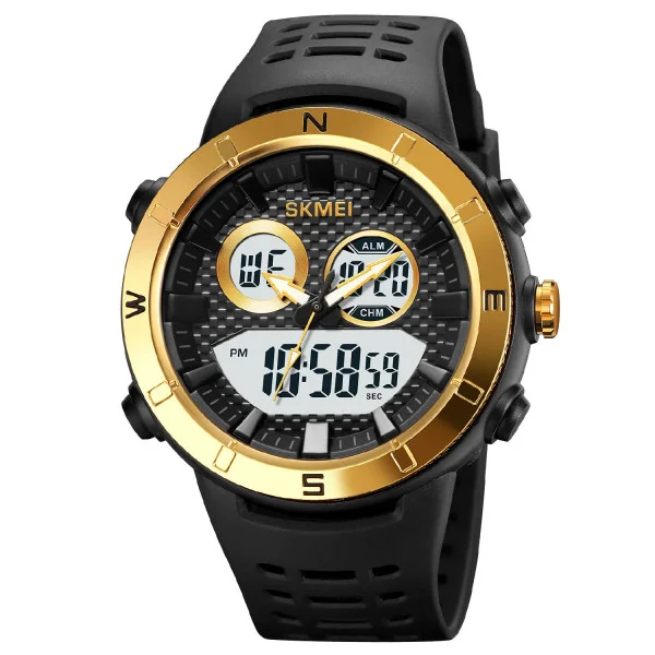 Чоловічий годинник Skmei 2014GDWT Gold-White фото 1