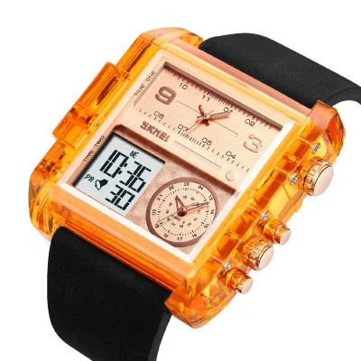 Чоловічий годинник Skmei 2020AR Amber-Transparent