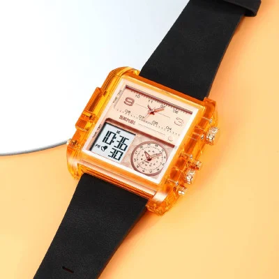Чоловічий годинник Skmei 2020AR Amber-Transparent