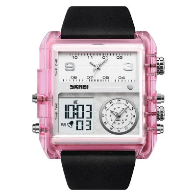 Чоловічий годинник Skmei 2020PK Pink-Transparent