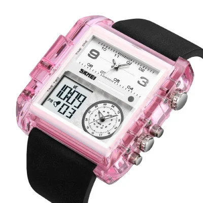 Чоловічий годинник Skmei 2020PK Pink-Transparent