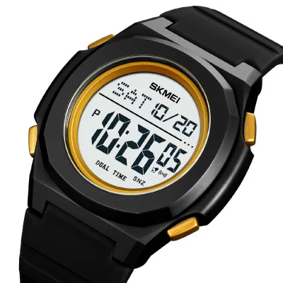 Чоловічий годинник Skmei 2023BKGD-WT Black-Gold White
