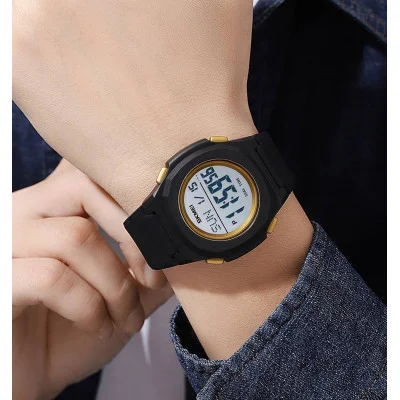 Мужские часы Skmei 2023BKGD-WT Black-Gold White