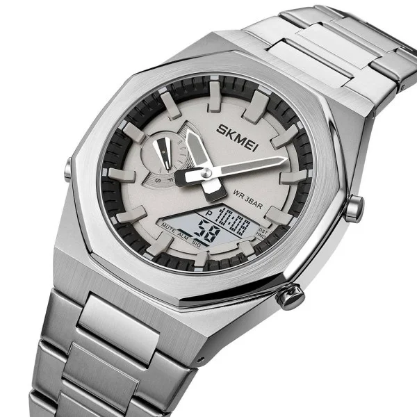 Мужские часы Skmei 1816SIWT Silver-White фото 4