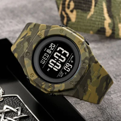 Мужские часы Skmei 2048CMGN Army Green Camo