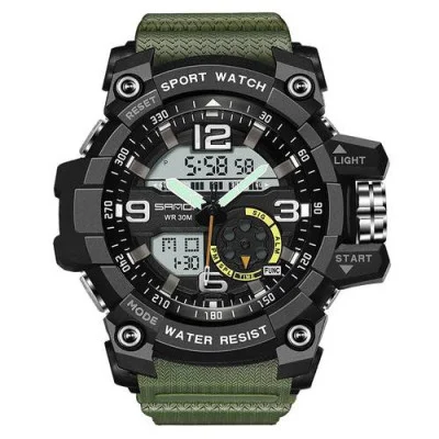 Чоловічий годинник Sanda 759 Green-Black