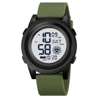 Чоловічий годинник Skmei 2082AGWT Army Green White