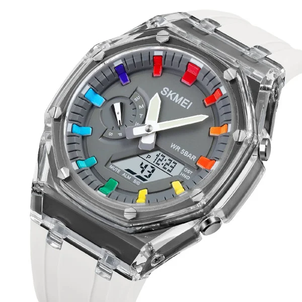 Наручний годинник Skmei 2100WTGY White-Grey фото 3
