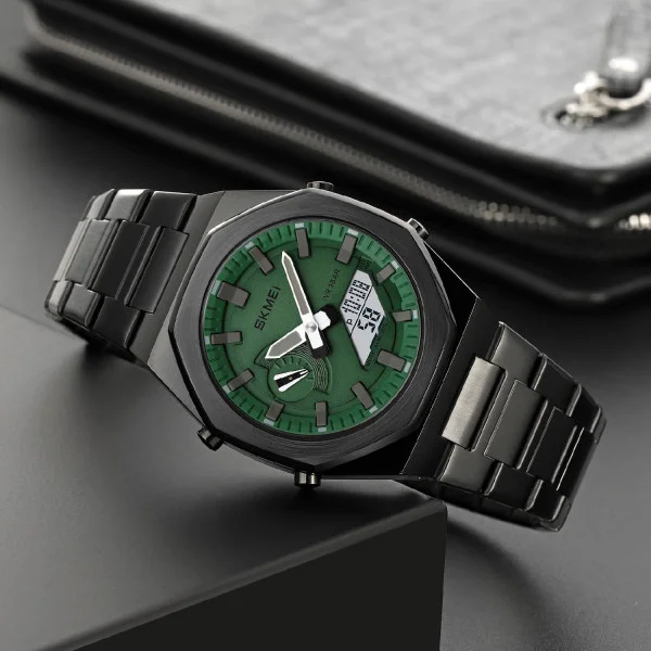 Мужские часы Skmei 1816BKGNWT Black-Green-White фото 5