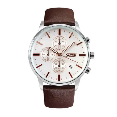 Чоловічий годинник Skmei 9103WTBN White-Brown