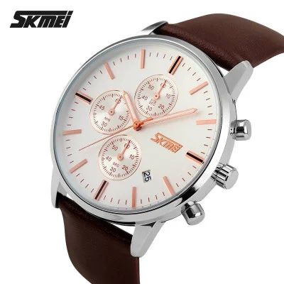 Чоловічий годинник Skmei 9103WTBN White-Brown