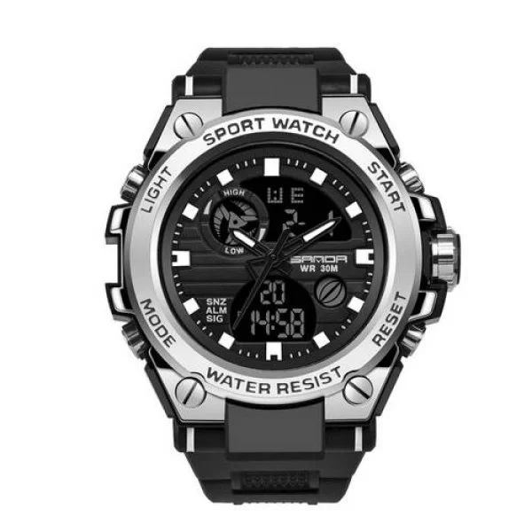 Мужские часы Sanda 739 Black-Silver фото 1