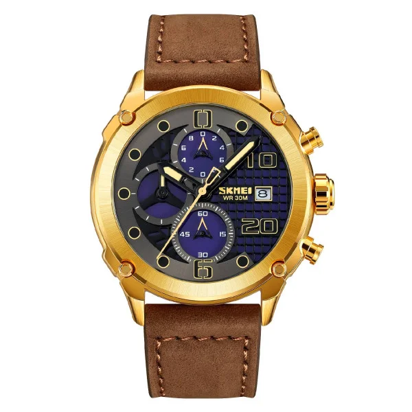 Чоловічий годинник Skmei 2051GDBN Gold-Brown фото 1