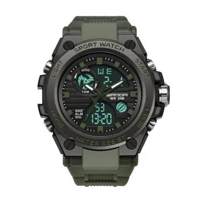 Чоловічий годинник Sanda 739 Green-Black