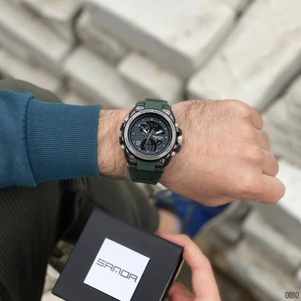 Чоловічий годинник Sanda 739 Green-Black фото 13