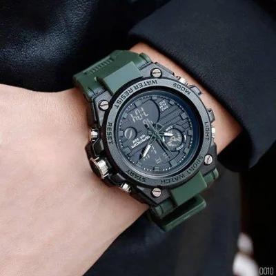 Чоловічий годинник Sanda 739 Green-Black