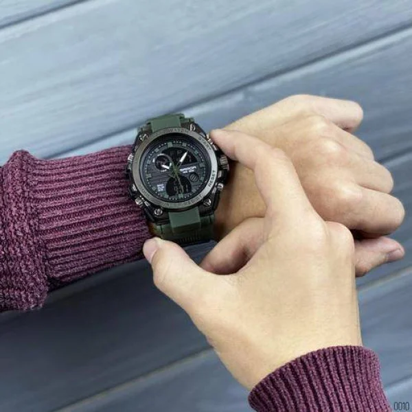 Чоловічий годинник Sanda 739 Green-Black фото 8