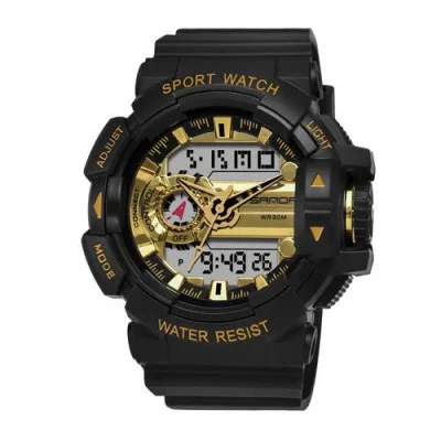 Чоловічий годинник Sanda 599 Black-Gold