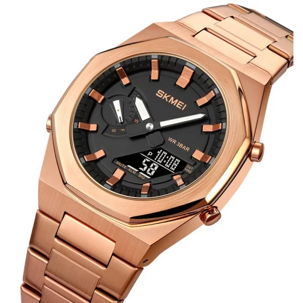 Чоловічий годинник Skmei 1816RGBK Rose Gold-Black фото 3