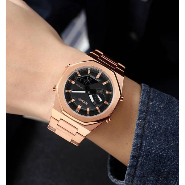 Чоловічий годинник Skmei 1816RGBK Rose Gold-Black фото 4