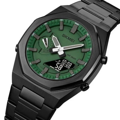 Чоловічий годинник Skmei 1816BKGNBK Black Green-Black