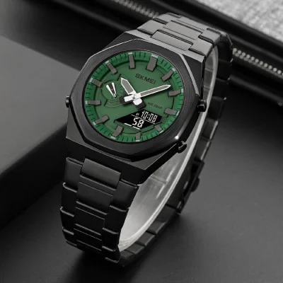 Чоловічий годинник Skmei 1816BKGNBK Black Green-Black