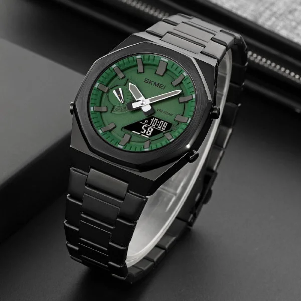 Мужские часы Skmei 1816BKGNBK Black Green-Black фото 5