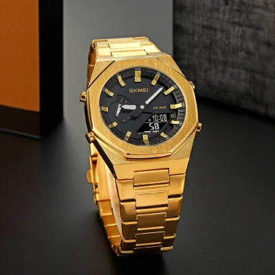 Чоловічий годинник Skmei 1816GDBK Gold-Black
